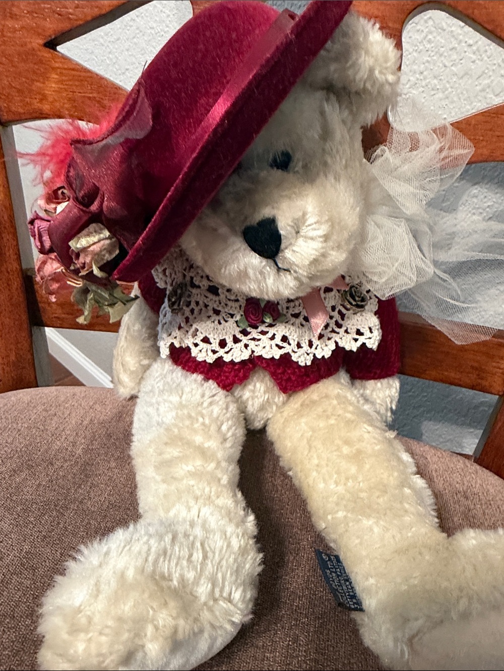 Cream Plush Decorative Boyds Bear collectible Hillary